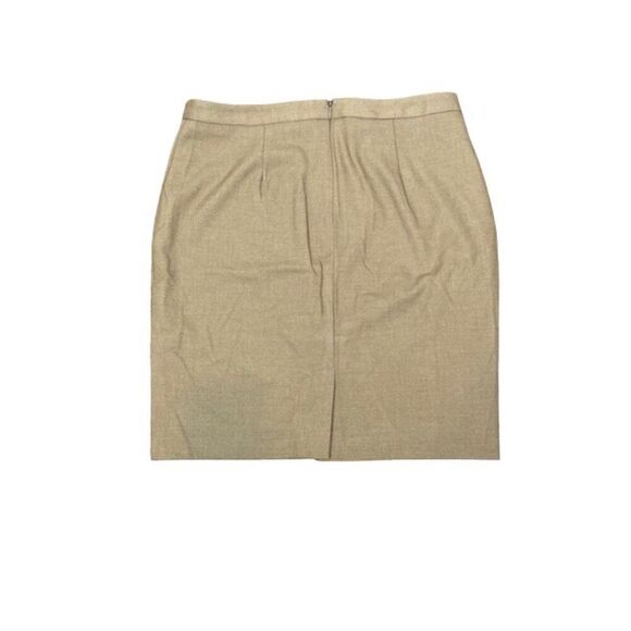 Banana Republic "Linen Look" Skirt Camel Mini Back Zip Fully Lined size 8P - Picture 4 of 8